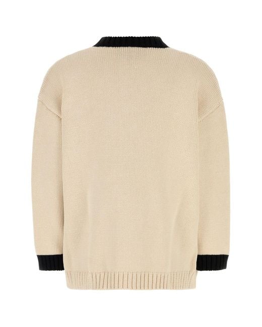 Valentino Garavani Black Sand Cotton Blend Cardigan