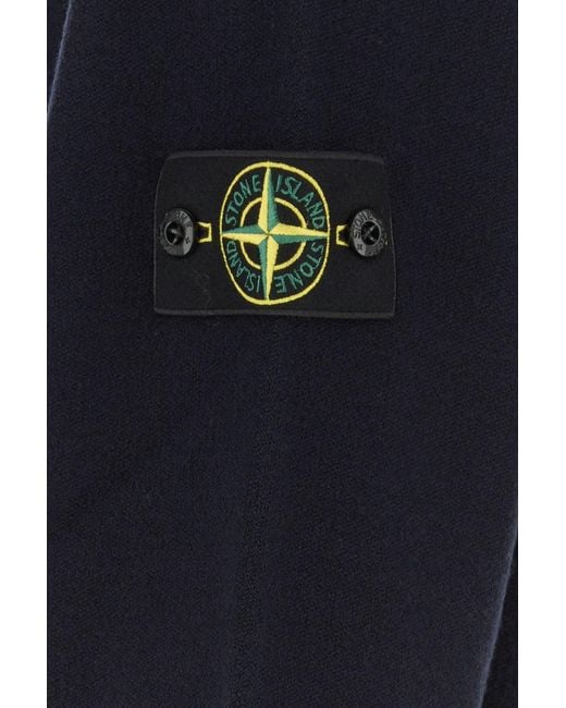 Stone Island Blue Midnight Knit Sweatshirt for men