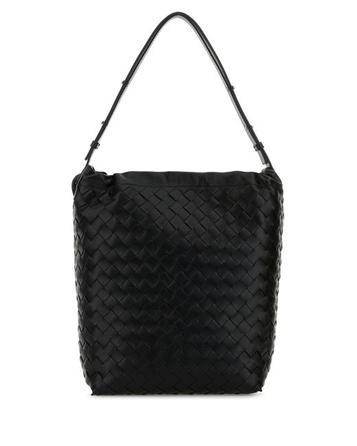 Borsa shopping in pelle nera di Bottega Veneta in Black da Uomo