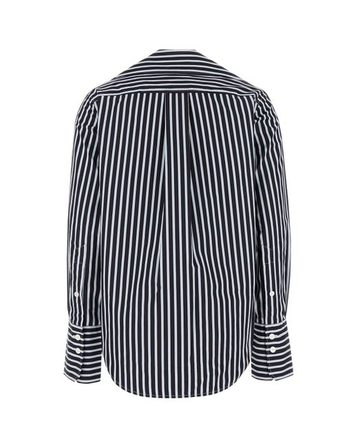 Camicia Violin in popeline ricamato di Patou in Blue