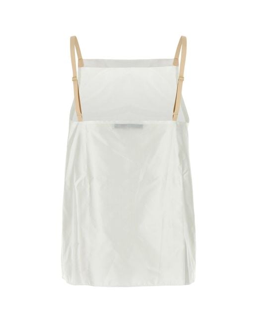 Carven White Polyester Blend Top