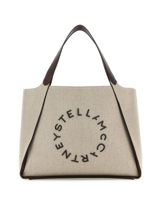 TOTE ECO CANVAS & EMBOSSED ECO ALTER MAT di Stella McCartney in Natural