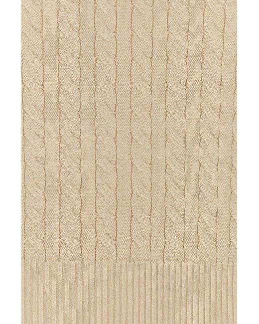Brunello Cucinelli White Beige Cotton Blend Vest