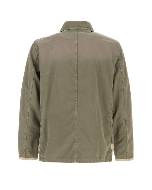 Fay Army Green Twill Jacket for men