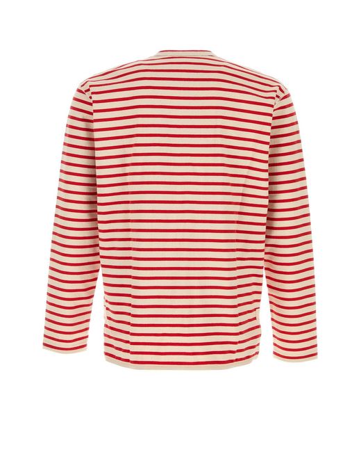 Junya Watanabe Red Stripes T-Shirt for men