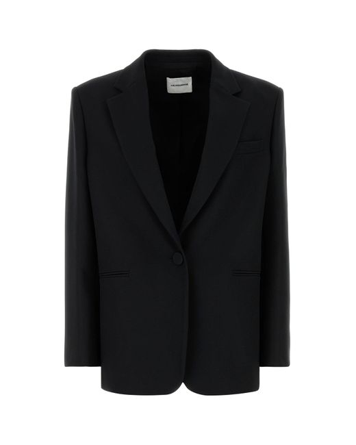 ANDAMANE Black Crepe Oversize Guia Blazer