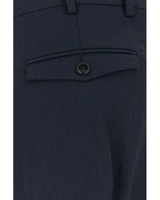 PT Torino Blue Navy Stretch Wool Pant for men