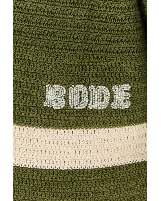 Bode Green Crochet Marsh Shirt for men