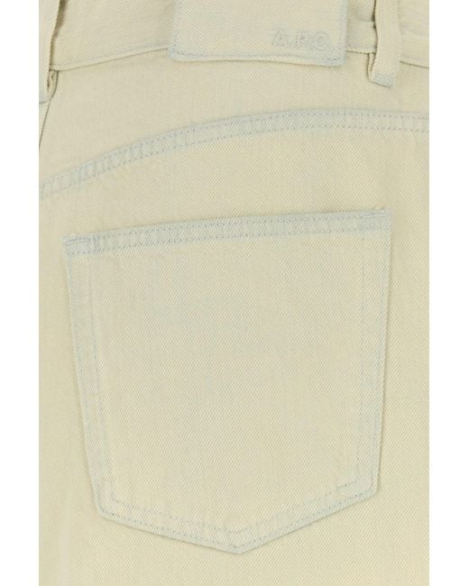 A.P.C. Natural Ivory Denim Clyde Jeans for men