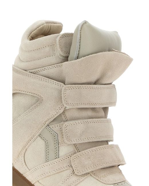 Isabel Marant Natural Beige Suede Bekett Sneakers