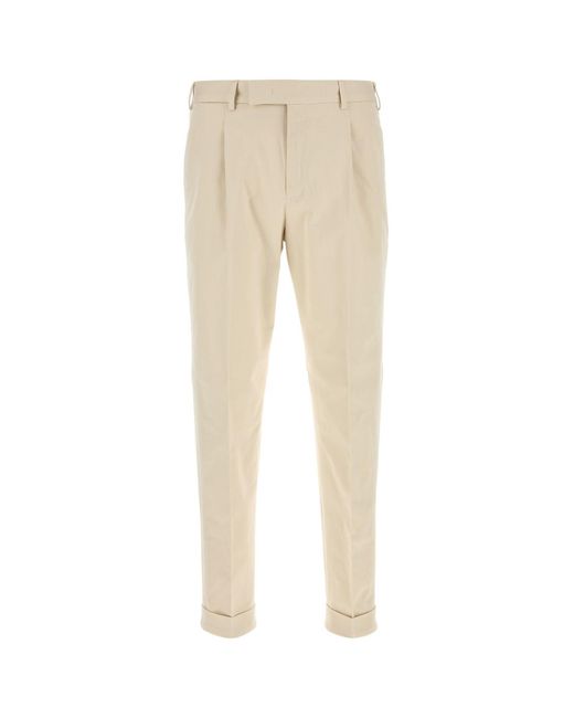 PT Torino Natural Sand Stretch Cotton Pant for men