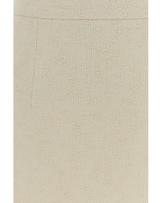 Alessandra Rich Natural Cream Tweed Mini Skirt