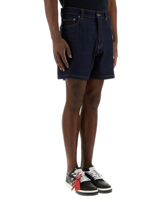 Off-White c/o Virgil Abloh Blue Denim Bermuda Shorts for men