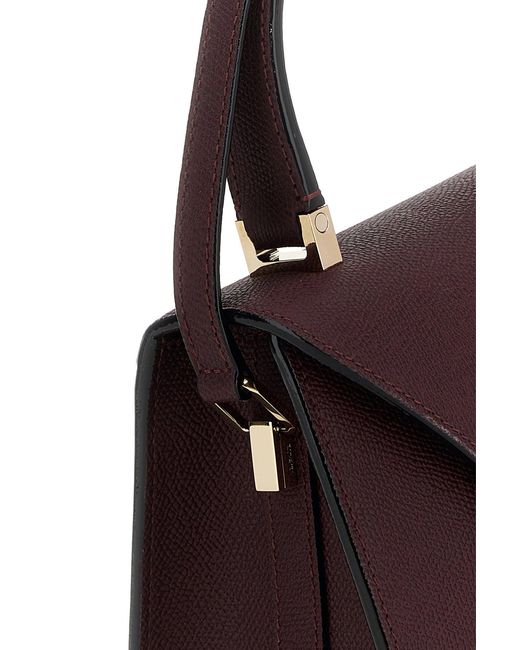 Valextra Purple Grape Leather Mini Iside Handbag