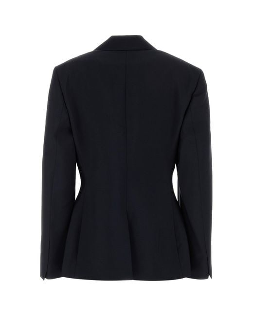 Rohe Black Navy Blue Wool Blend Blazer