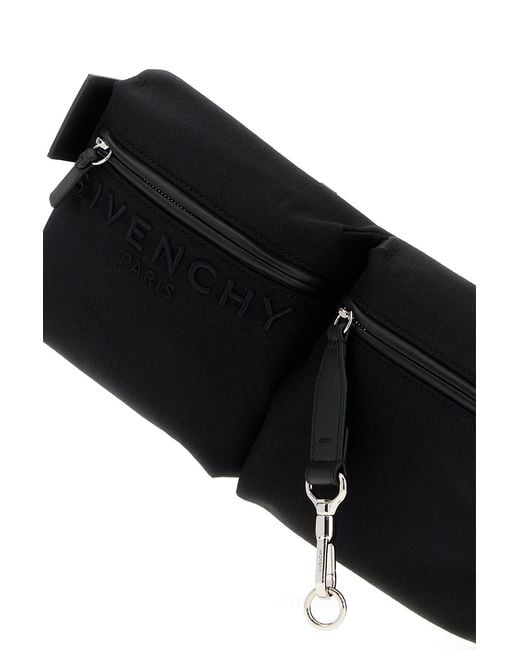 Givenchy Black Canvas Cargo Belt Bag for men