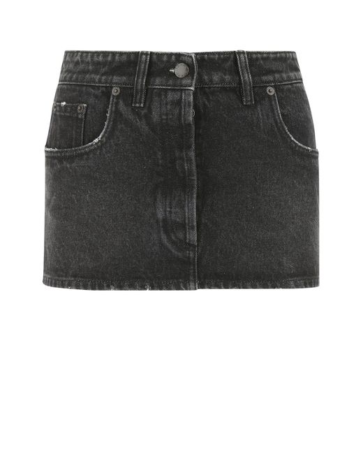 【関税&送料込】Prada Black Cotton Blend Mini Skirt 送料&関税込】Prada Black Cotton Blend Mini Skirt Cotton