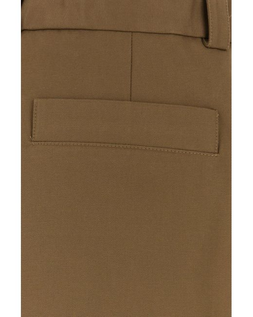 Pantalone in twill marrone di Jil Sander in Natural da Uomo