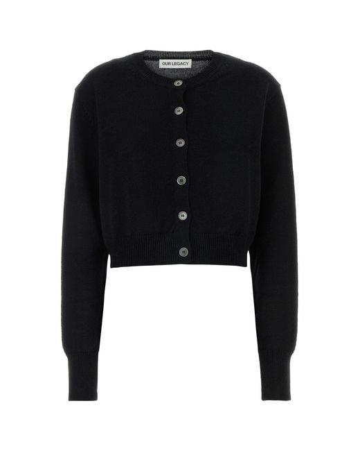 Our Legacy Black Micro Cardi