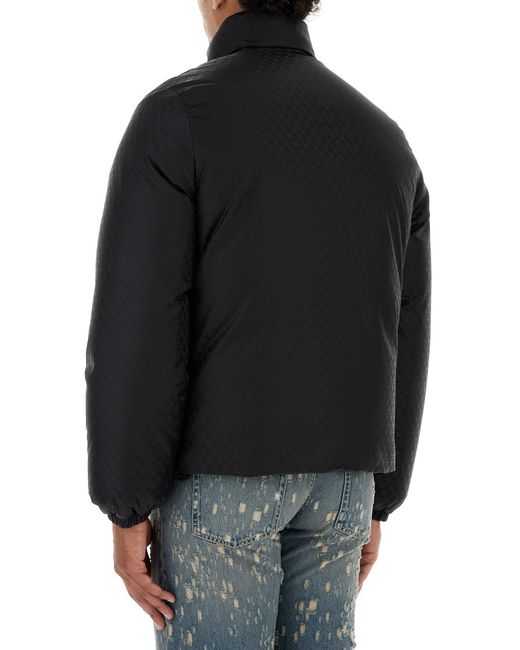 McQueen Black Nylon Down Jacket for men