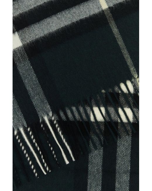 Sciarpa in cashmere ricamato di Burberry in Black