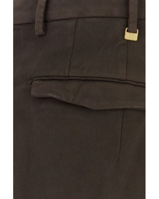 PT Torino Black Brown Stretch Cotton Pant for men