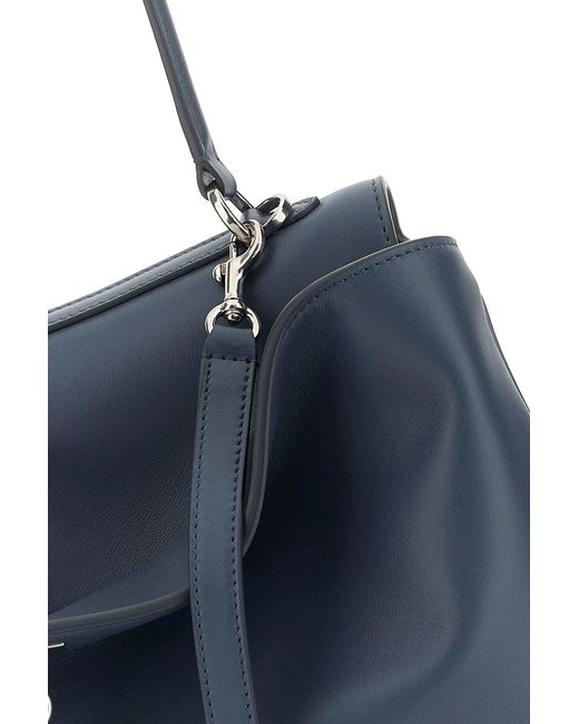 Balenciaga Air Force Blue Leather Medium Rodeo Handbag