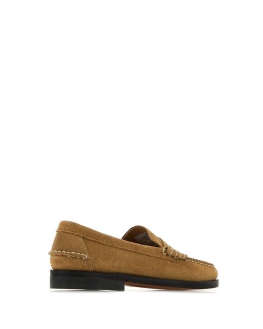 Mocassini Dan Flesh Out in pelle scamosciata cammello di Sebago in Brown da Uomo