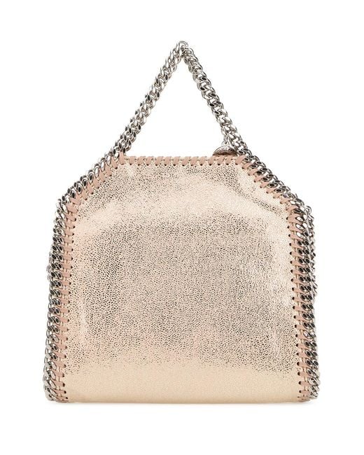 Stella McCartney Natural Pastel Pink shaggy Deer Micro Falabella Handbag