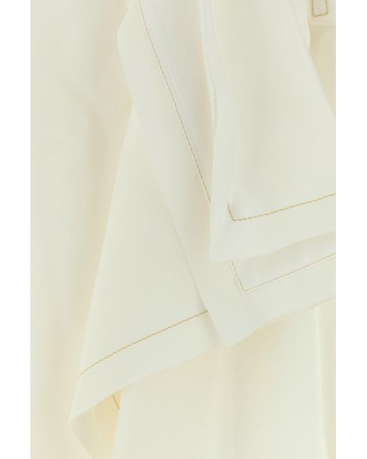 Carven White Viscosa Skirt