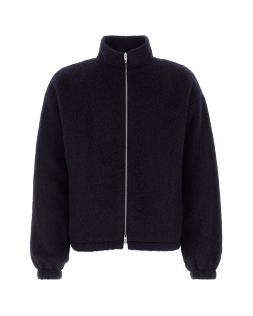 Jil Sander Midnight Blue Wool Blend Sweatshirt for men