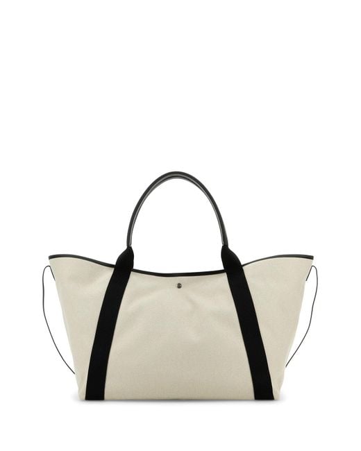 Balenciaga Natural Sand Canvas Large Biarritz Shopping Bag