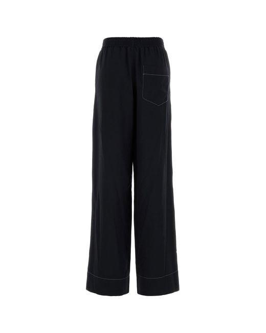 A.P.C. Black Midnight Viscose Blend Wide-Leg Lucy Pant