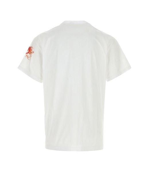Vivienne Westwood White Cotton Art Heart T-Shirt for men