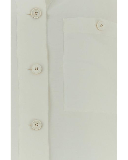 Jil Sander White Regular Solid Shirt