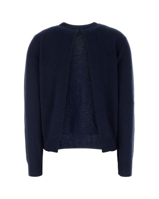 Jil Sander Blue Cashmere Swearer