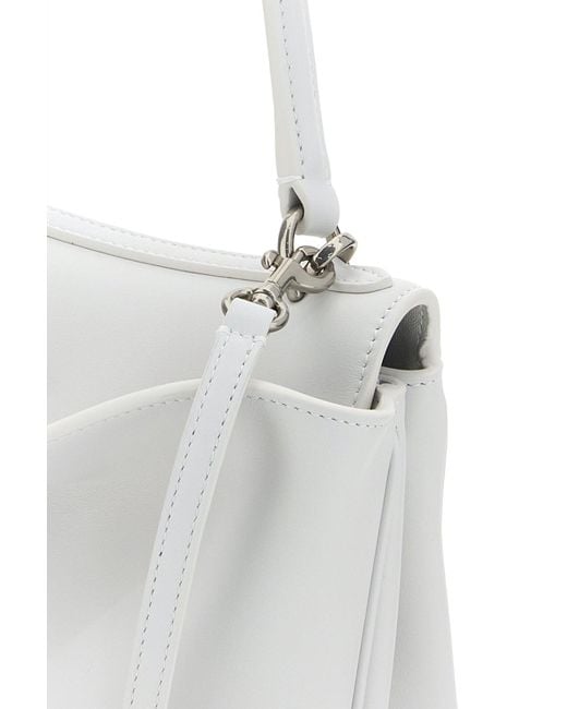 Balenciaga White Leather Mini Rodeo Handbag