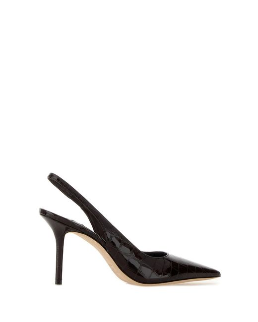 Jimmy Choo Black Dark Leather Love Pumps