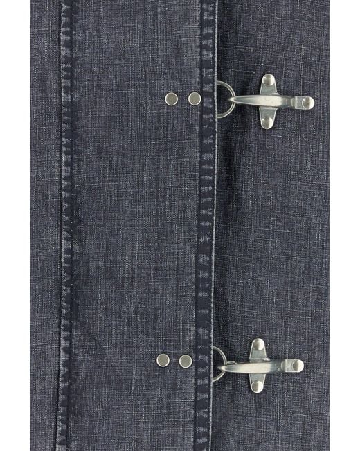 Fay Denim Blue Linen Jacket for men