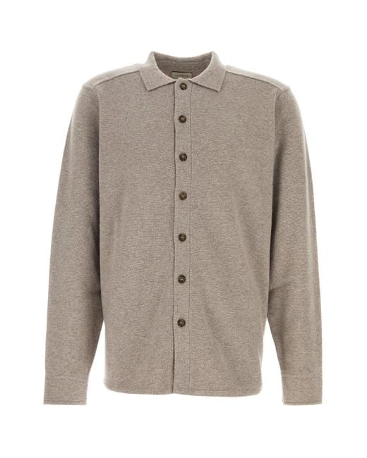 LeKasha Gray Cappuccino Cashmere Minsk Shirt for men