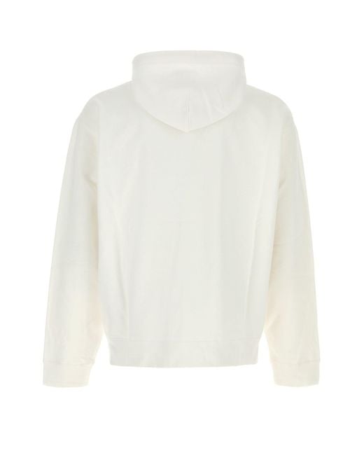 Balenciaga White Cotton Oversize Sweatshirt for men