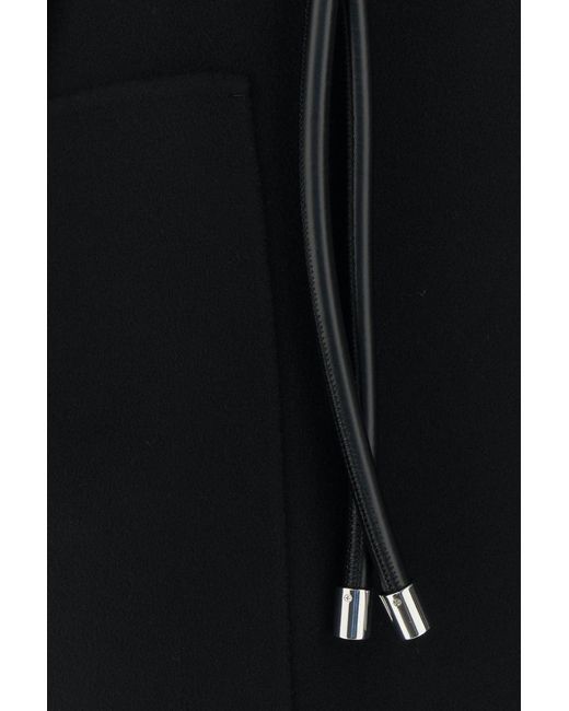 Sportmax Black Wool Zannata Coat