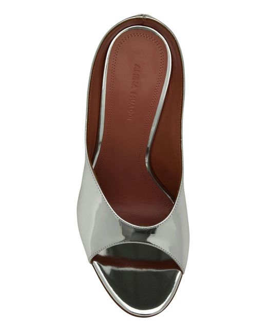 Sabot Anok 105 in pelle argento di AMINA MUADDI in White