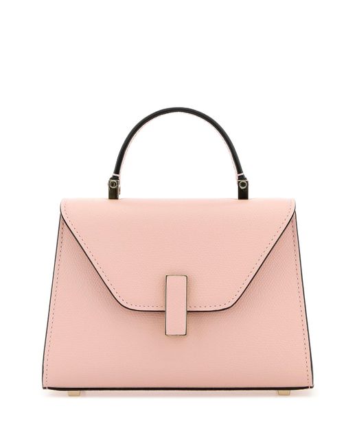 Valextra Pink Leather Micro Iside Handbag