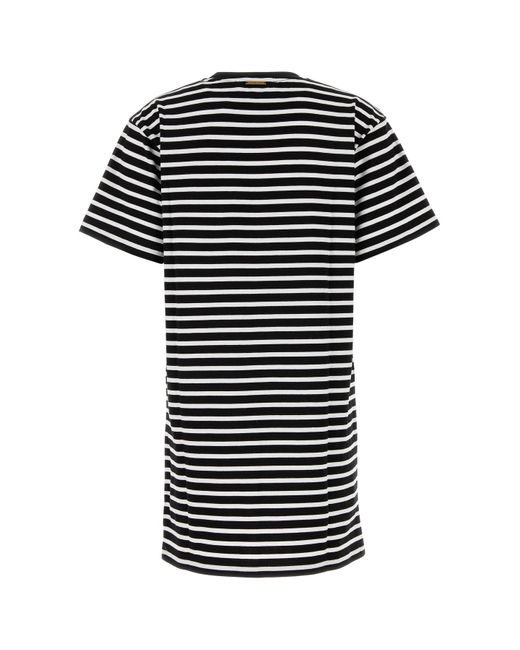 Abito t-shirt in cotone ricamato di MICHAEL Michael Kors in Black
