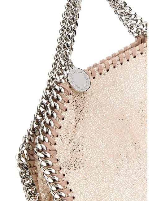 Stella McCartney Natural Pastel Pink shaggy Deer Micro Falabella Handbag