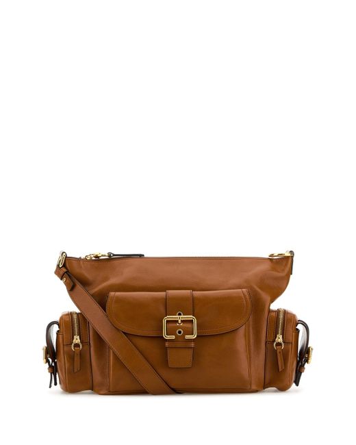 Borsa a mano Camera Bag in pelle caramello di Chloé in Brown