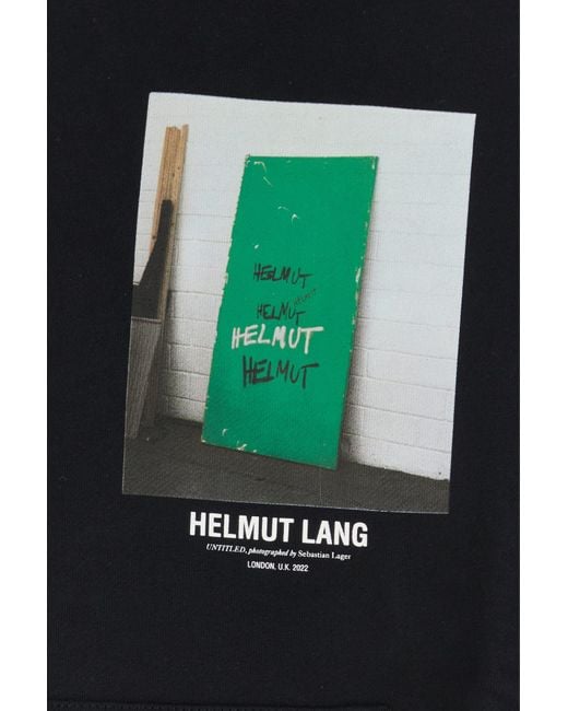 Felpa in cotone di Helmut Lang in Black da Uomo