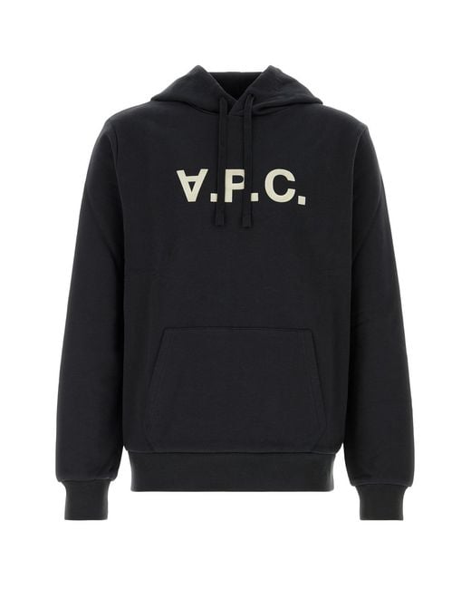 A.P.C. Black Stretch Cotton Sweatshirt