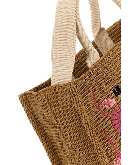 トートバッグ MARNI Biscuit Raffia Small Shopping Bag Marni Biscuit Raffia Small Shopping Bag | Lyst